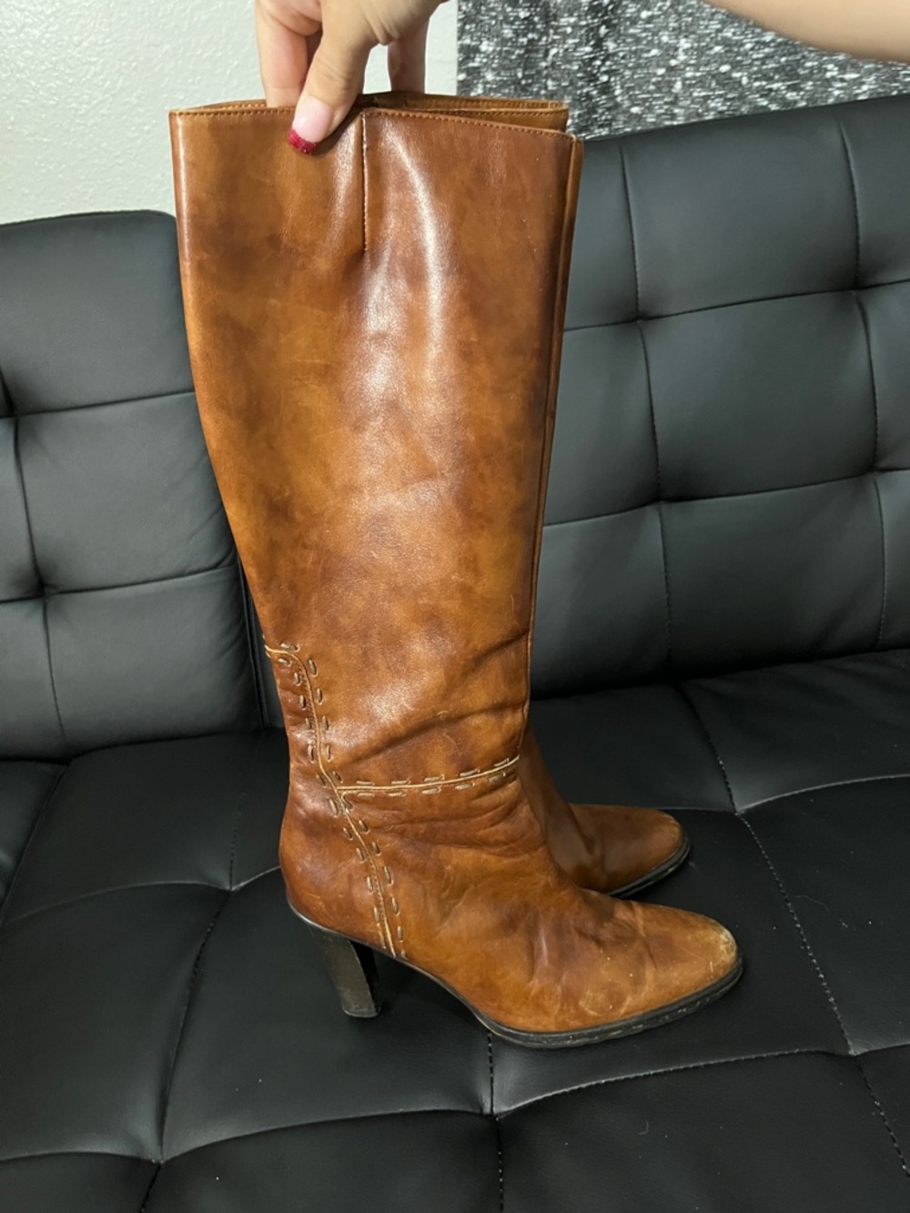 J. Crew Y2K Knee High Leather Boots - Picture 9 of 10